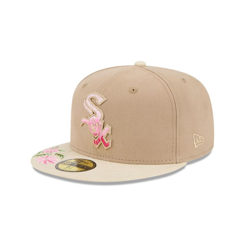 NEW ERA - Gorra 59Fifty Chicago White Sox MLB Hand Stitched Beige