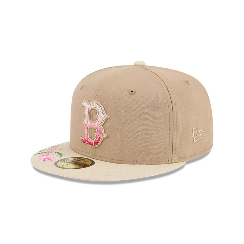 NEW ERA - Gorra 59Fifty Boston Red Sox MLB Hand Stitched Beige