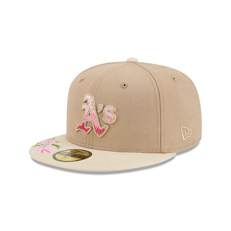 NEW ERA - Gorra 59Fifty Oakland Athletics MLB Hand Stitched Beige