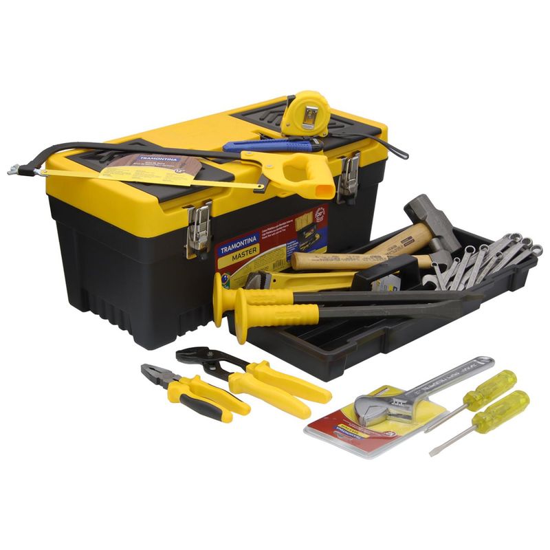 TRAMONTINA - Caja Herramientas Kit Plomero 24 Pzs-Master