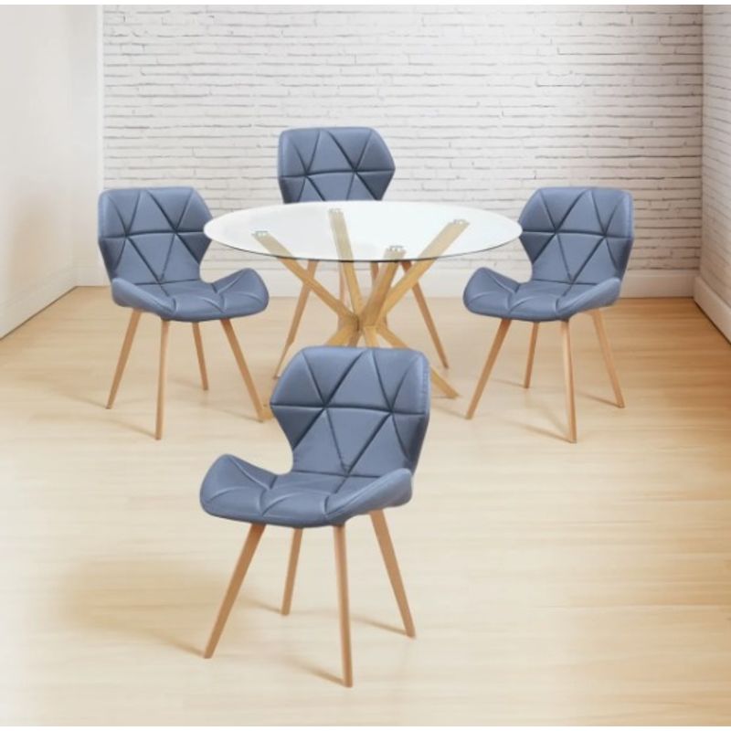 GENERICO - Comedor Aviador 100cm -Gris 4 puestos