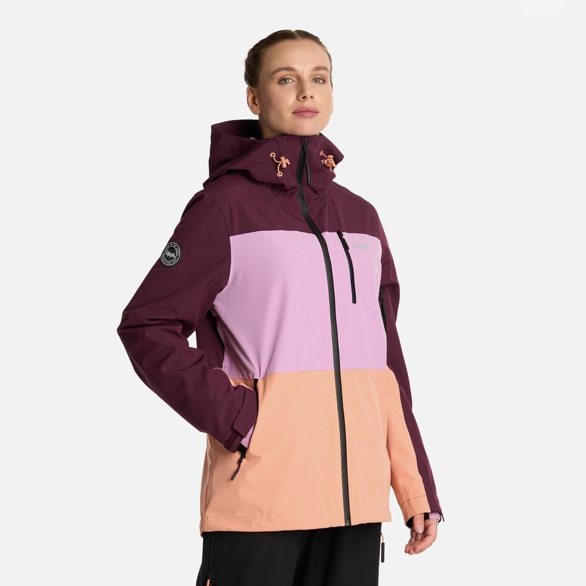 LIPPI - Chaqueta Mujer Sierra Nevada B-Dry Light Hoody Jacket Vino Lippi