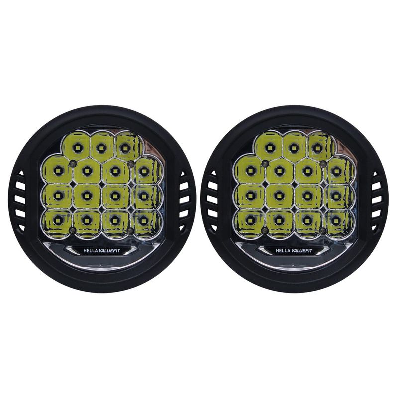 HELLA - Farol Hella 15 Led 10-30v Valuefit 500  Redondo Camion (Par)