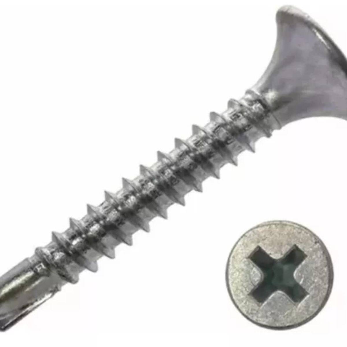 GENERICO - Tornillo  Volcanita Punta Broca 6X1 5/8 Zinc 500 unidades