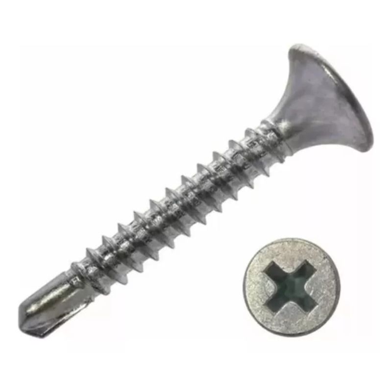 GENERICO - Tornillo  Volcanita Punta Broca 6X1 5/8 Zinc 500 unidades