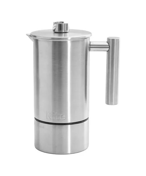 Cafetera prensa francesa 1L termómetro reloj acero inox negro