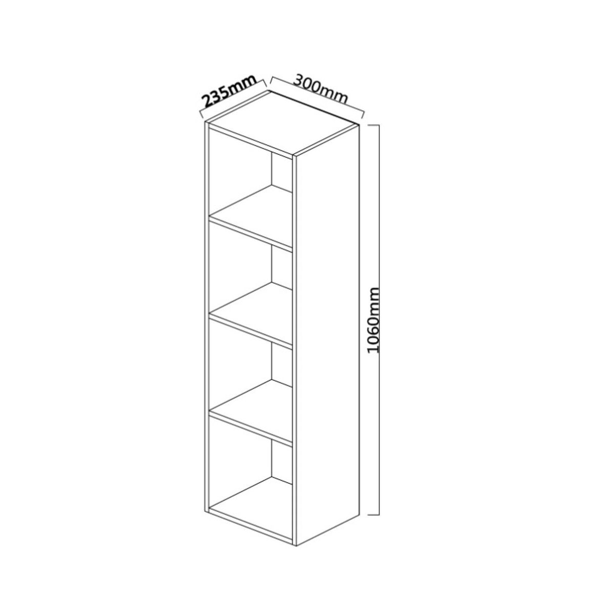 HABITA2 CHILE - LIBRERO VERTICAL MULTIFUNCIONAL ROSADO