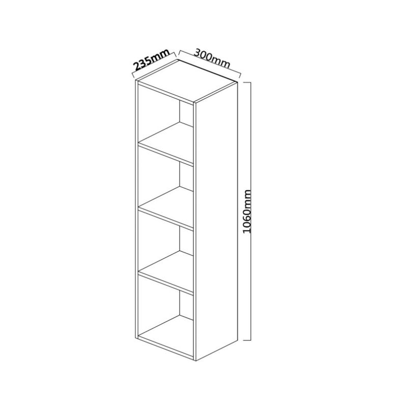 HABITA2 CHILE - LIBRERO VERTICAL MULTIFUNCIONAL ROSADO