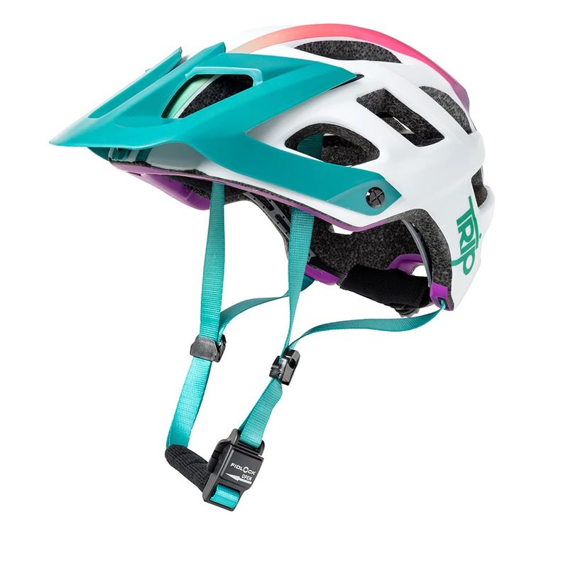 TRIP - CASCO BICI TRIP ENDURO WHITE/TURQUOISE