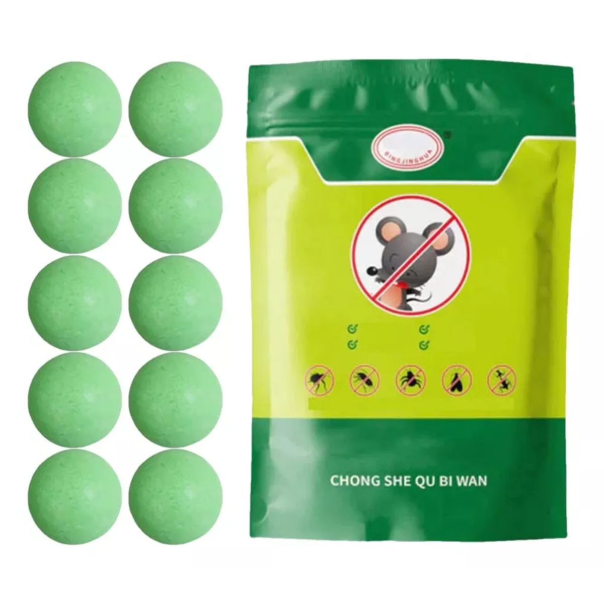 GENERICO - 10 Bolas Repelentes Ratones Olor A Menta