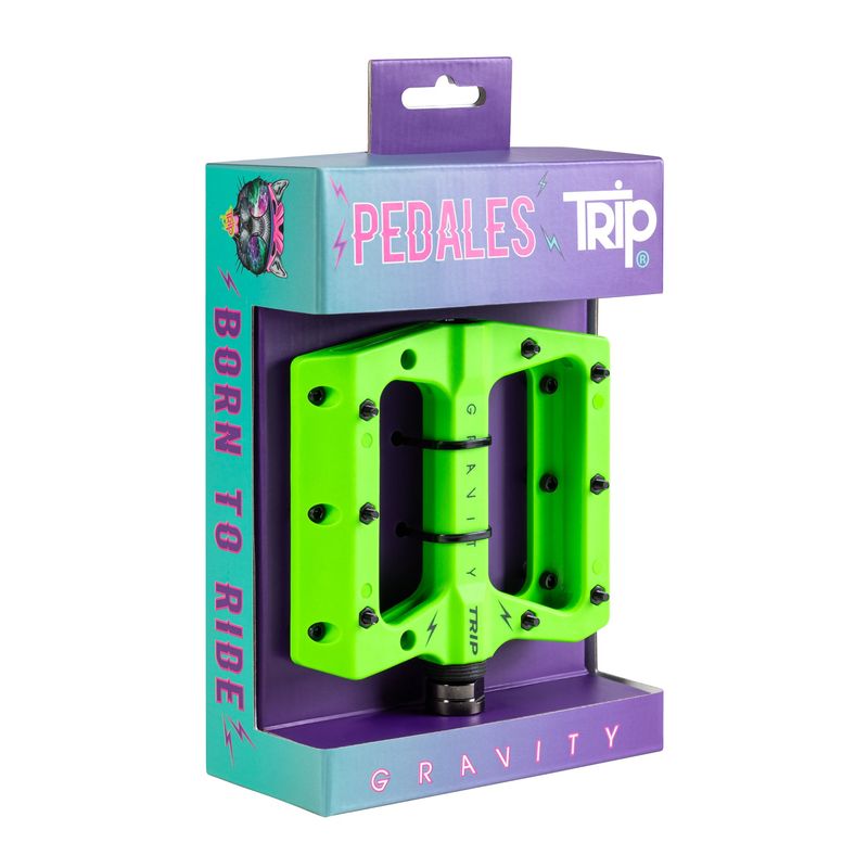 TRIP - PEDAL BICI TRIP GRAVITY GREEN NYLON