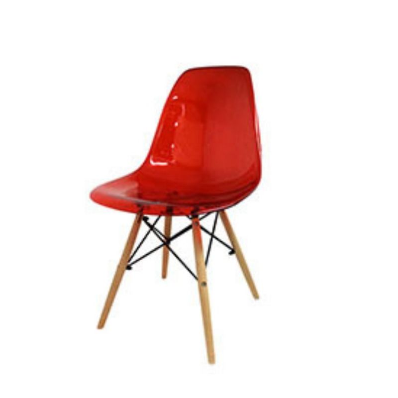 GENERICO - Silla Eames - Transparente Roja