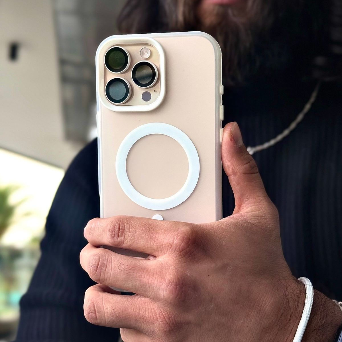 GENERICO - Carcasa Space Compact para iPhone 16e color White Stone