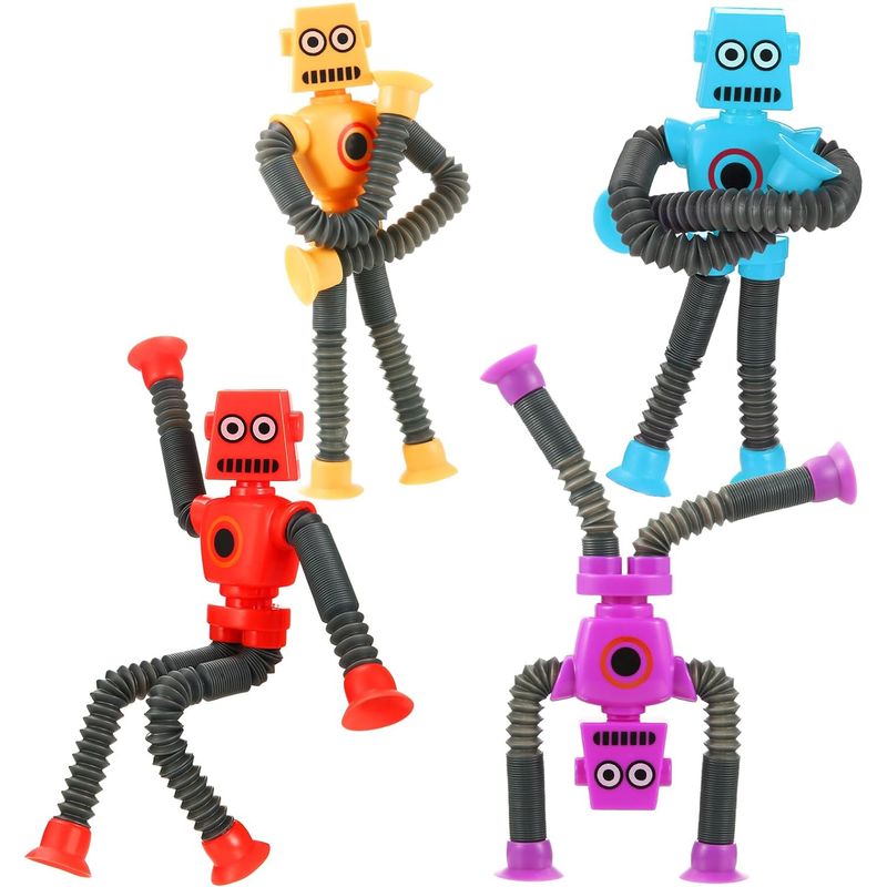 GENERICO - Set 4 Piezas Sensorial  Pop It Tube Robots Luz
