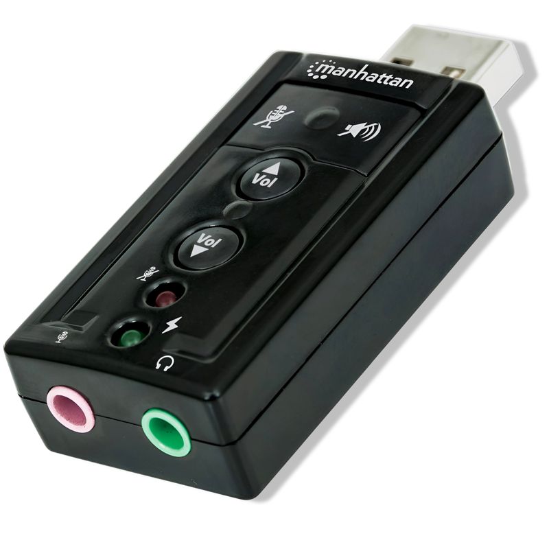 MANHATTAN - Tarjeta De Sonido Usb Con Audio 7.1 Hd Manhattan 152341