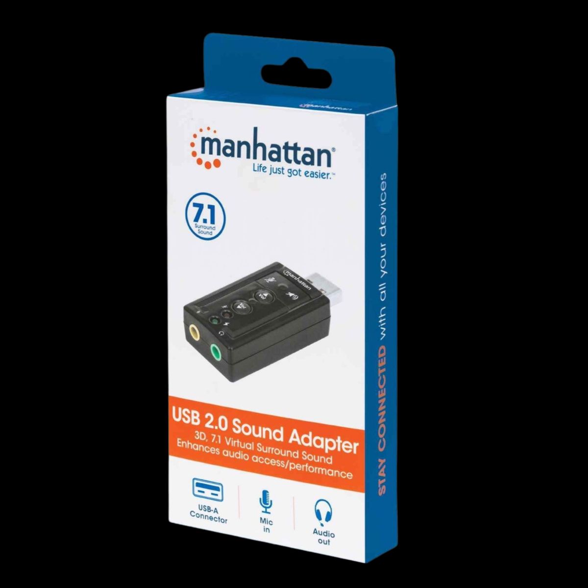 MANHATTAN - Tarjeta De Sonido Usb Con Audio 7.1 Hd Manhattan 152341