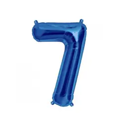 GENERICO - Globo Metalizado Azul Número Siete 81Cm Fiesta Cumpleaños