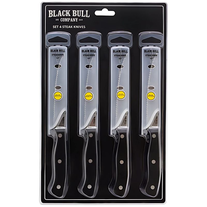 BLACK BULL - Set 4 Cuchillos Steak Corte Y Estilo Premium Black Bull - SC