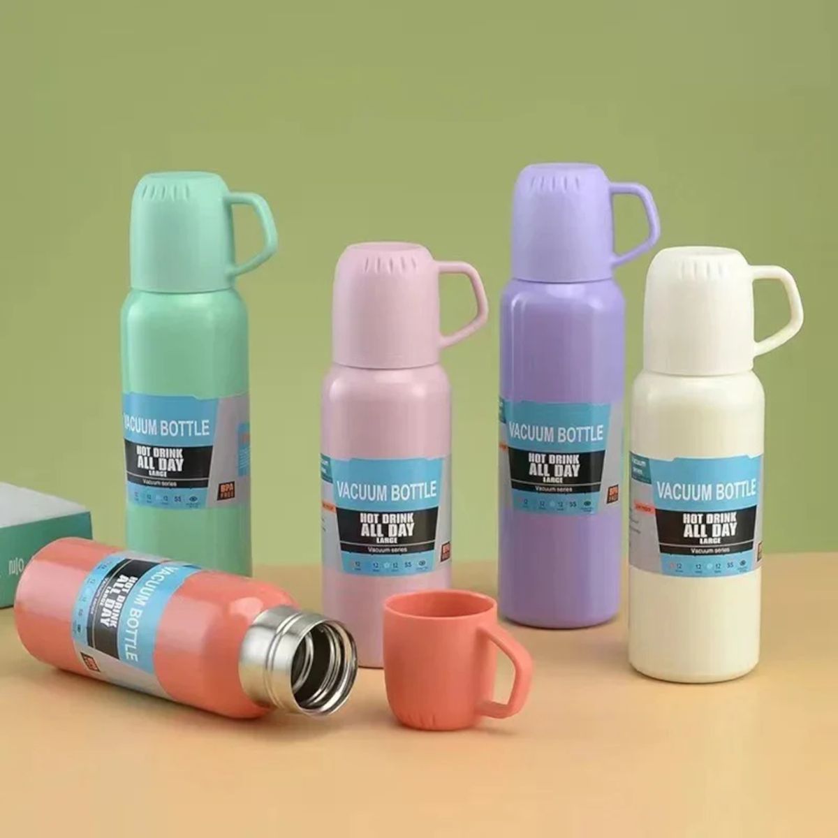 OEM - Termo inoxidable Caliente frío 500 ml + 3 vasos