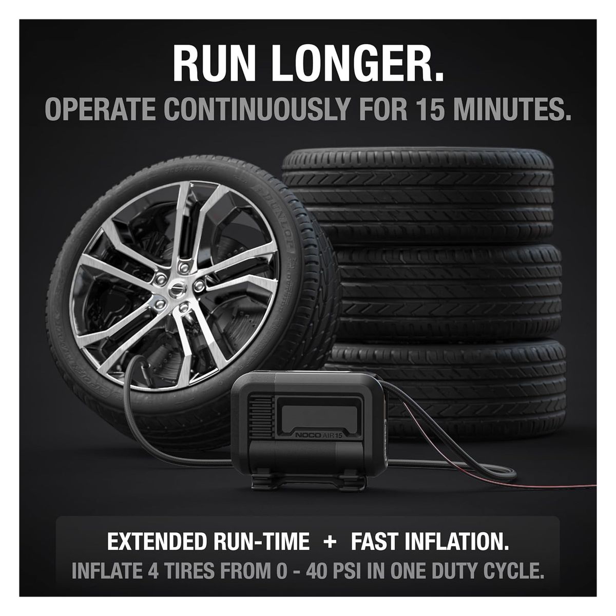 GENERICO - Compresor Inflador De Neumáticos Noco Air15 Ultra Rápido 15A