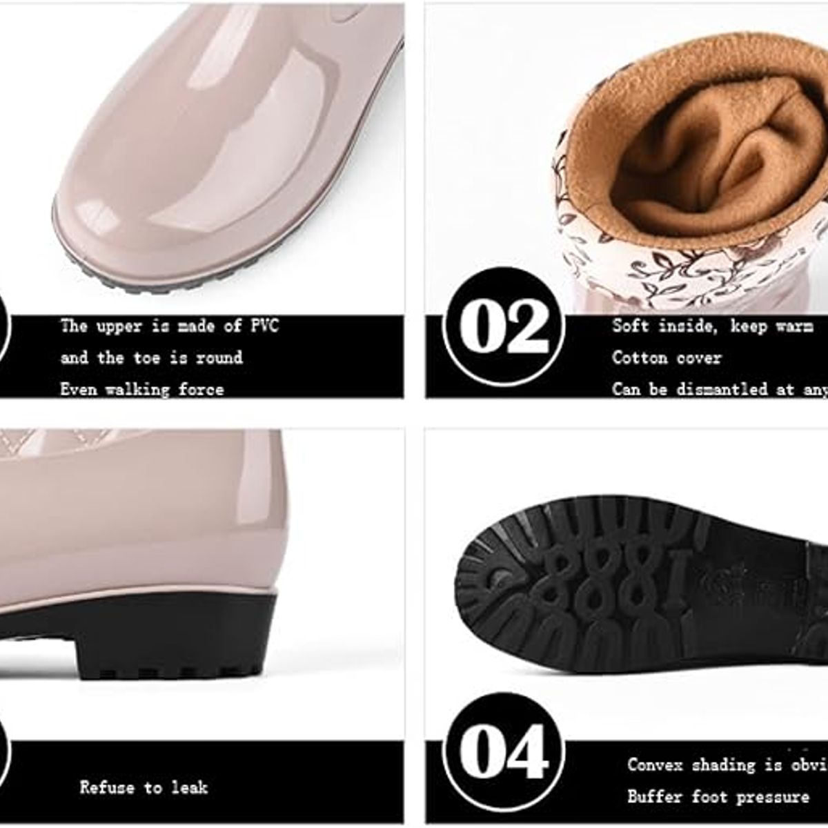 BOTTERO - Botas De Agua Forrada Mujer Antideslizante