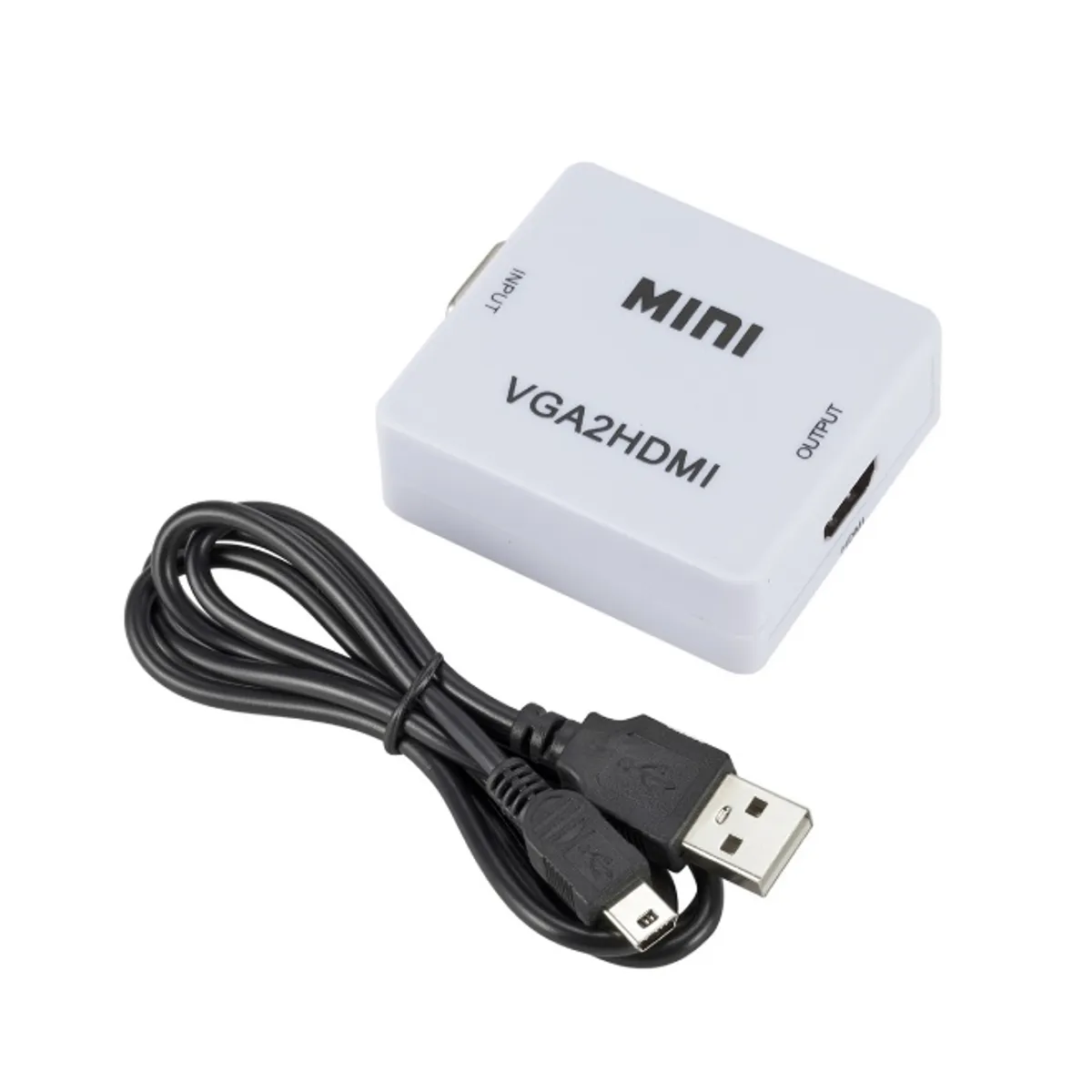 GENERICO - Adaptador VGA a HDMI HDTV Convertidor VGA hembra a HDMI Hembra