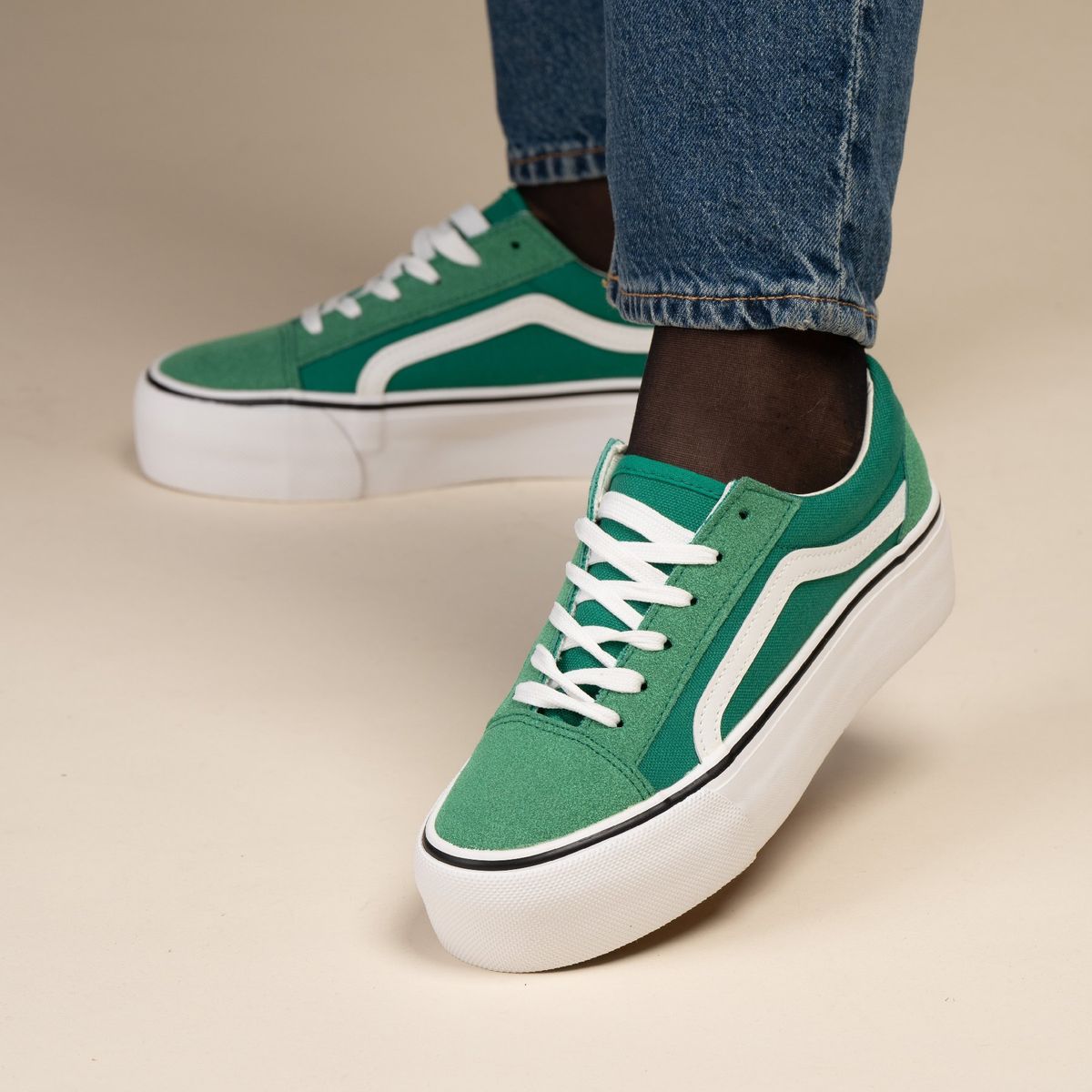 CHINITOWN - Zapatilla Urbana Mujer Verde Tori Chinitown