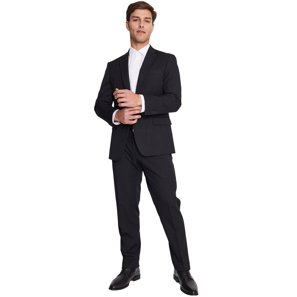 MAVIANNI - Traje Formal Mavianni Negro Hombre Regular Fit Básico Twill