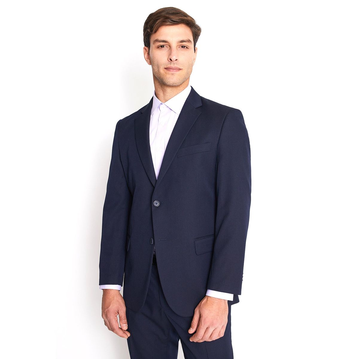 MAVIANNI - Traje Formal Azul Marino Navy Hombre Regular Fit Básico Twill