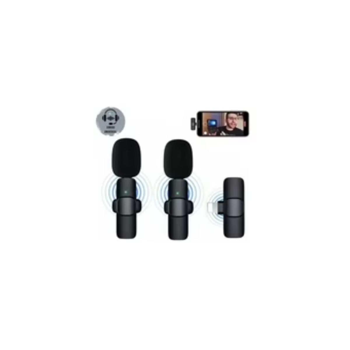 GENERICO - Micrófono Lavalier Inalámbrico Para iPhone iPad Y Android