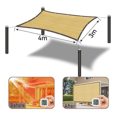 Imagen 2 del producto Lona De Malla De Sombra Red Bloqu 3x4m Tasa De Sombreado 90%