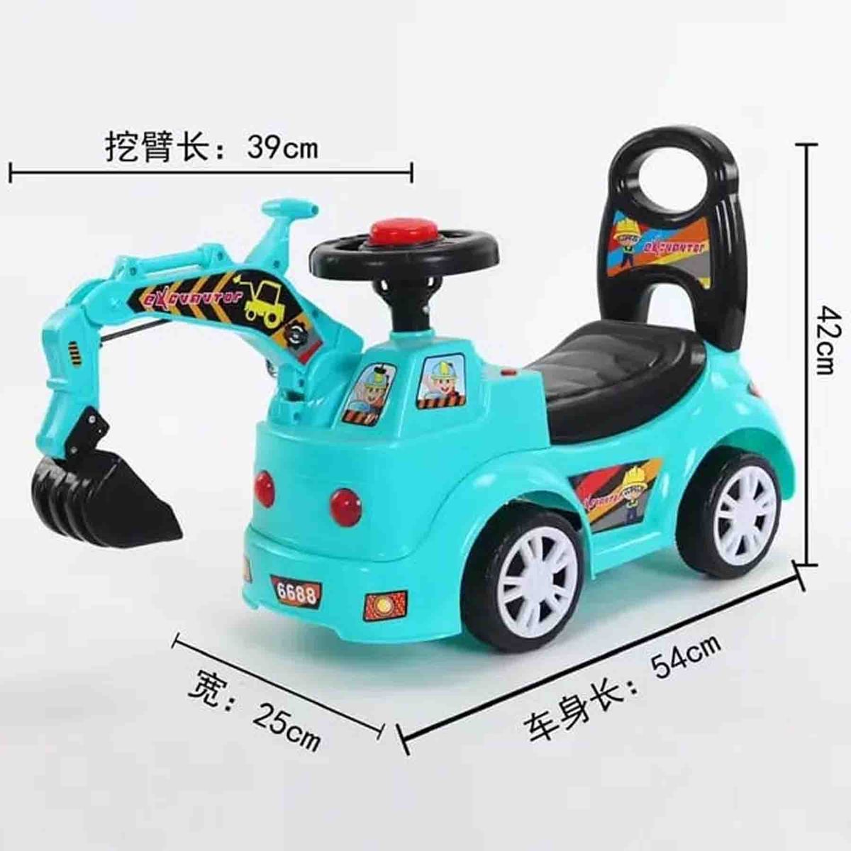 GENERICO - Correpasillo Retroescabadora Con Luz Sonido Retro Excavadora Calipso