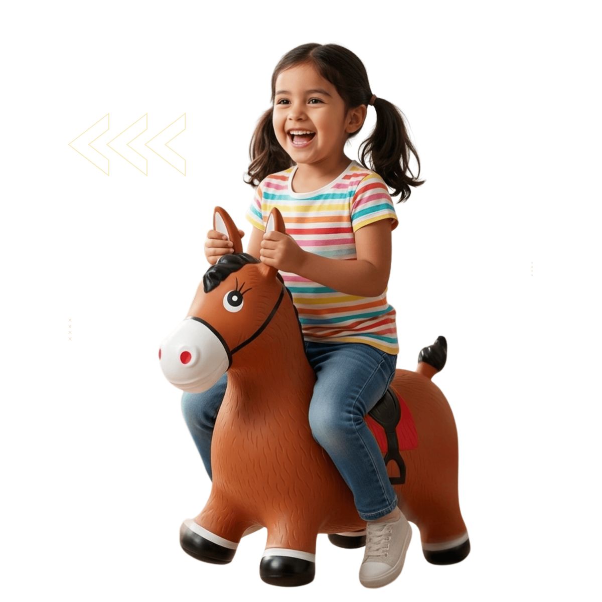 GENERICO - Burro Caballito O Pony Saltarín De Goma Juguete Para Niños