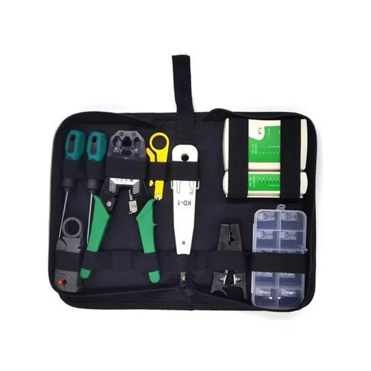 GENERICO - Kit de herramientas cableado redes básico color negro