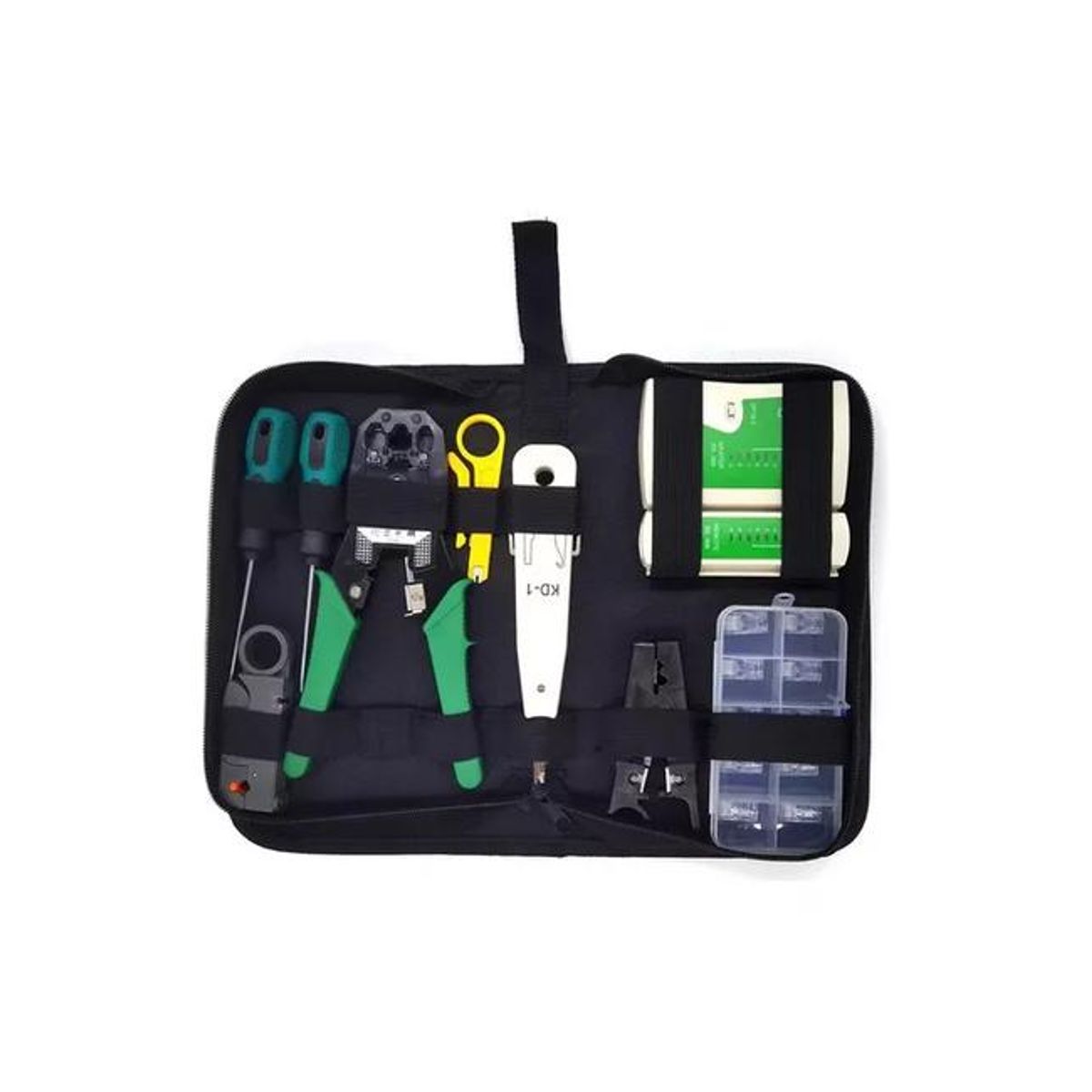 GENERICO - Kit de herramientas cableado redes básico color negro