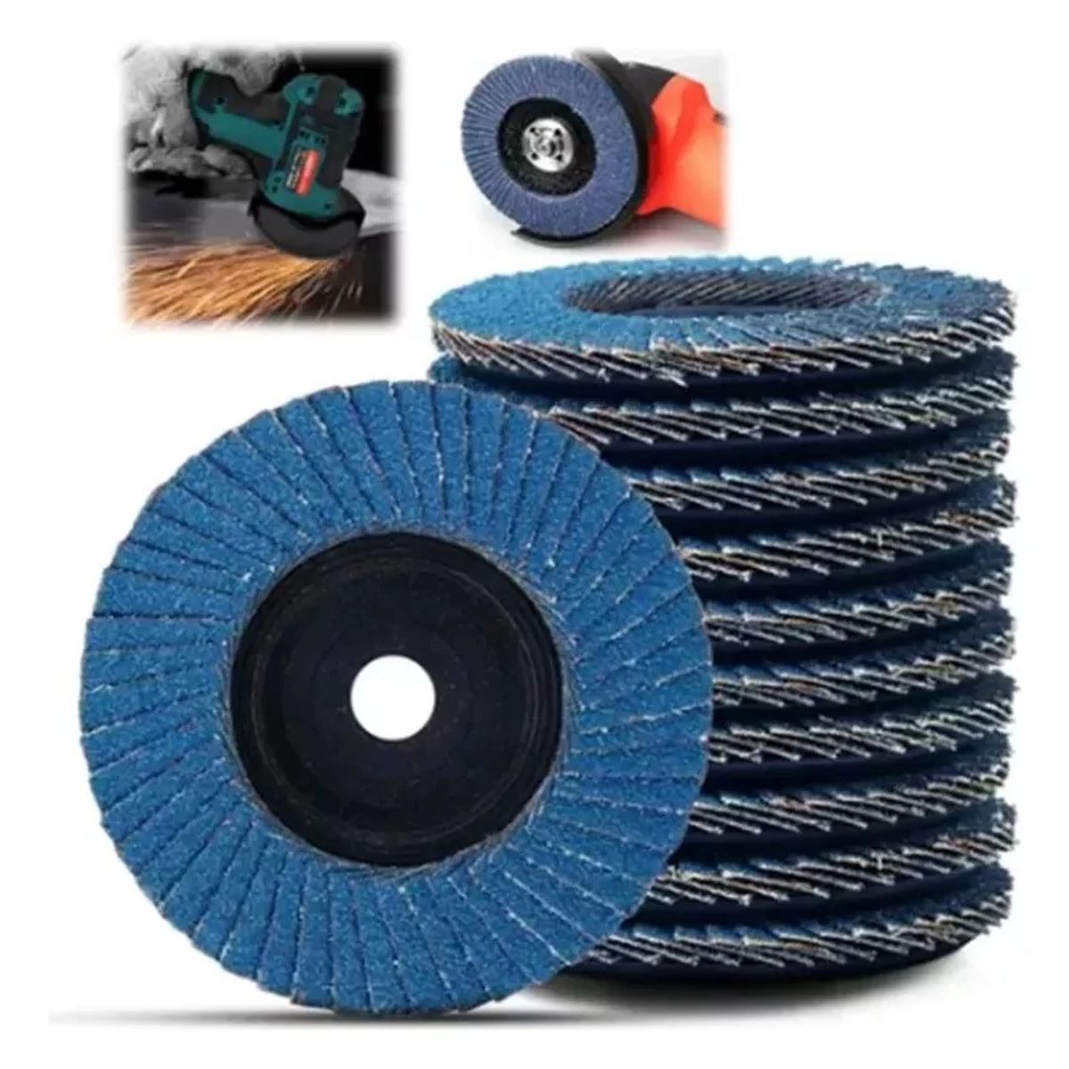 TNAKIEX - 30 Piezas De Discos De Lija (flap) Azul Grano 80