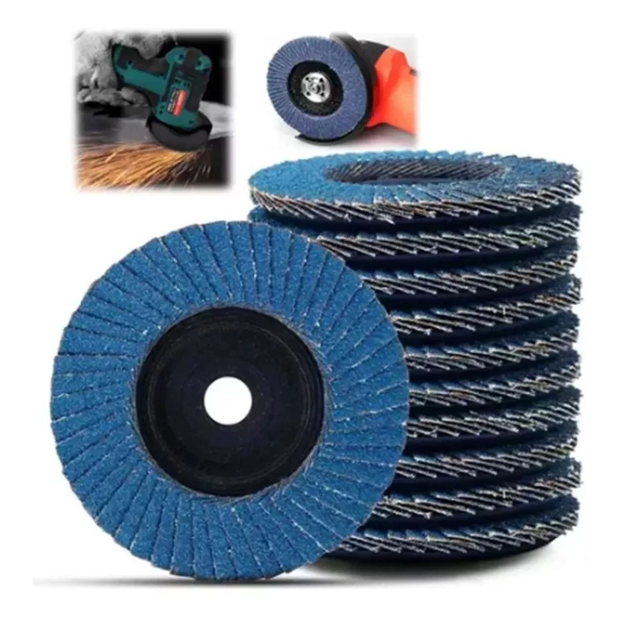 TNAKIEX - 30 Piezas De Discos De Lija (flap) Azul Grano 80