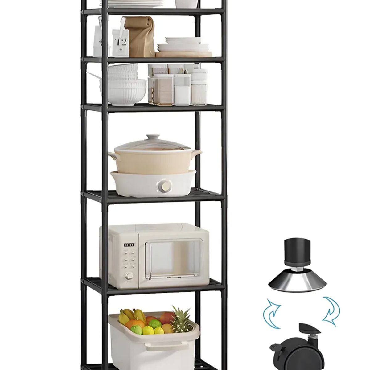 TNAKIEX - Estante Organizador De Baño Cocina Sala Multiuso 6 Niveles