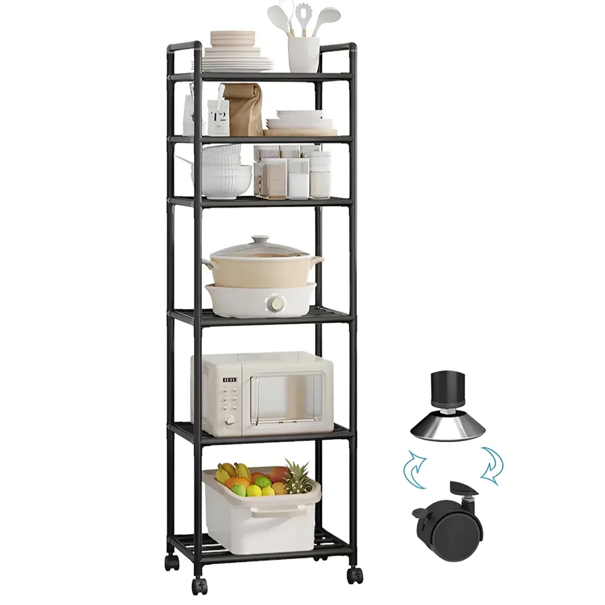 TNAKIEX - Estante Organizador De Baño Cocina Sala Multiuso 6 Niveles