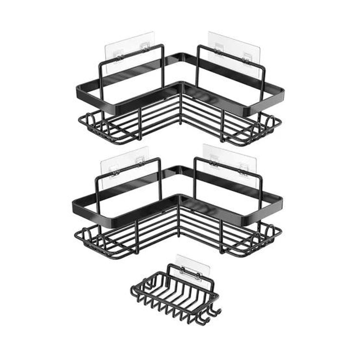 GENERICO - Organizador esquinero de ducha Casatua combo negro