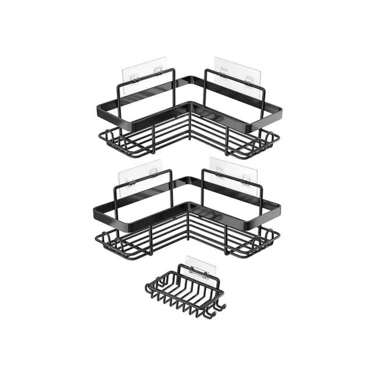 GENERICO - Organizador esquinero de ducha Casatua combo negro
