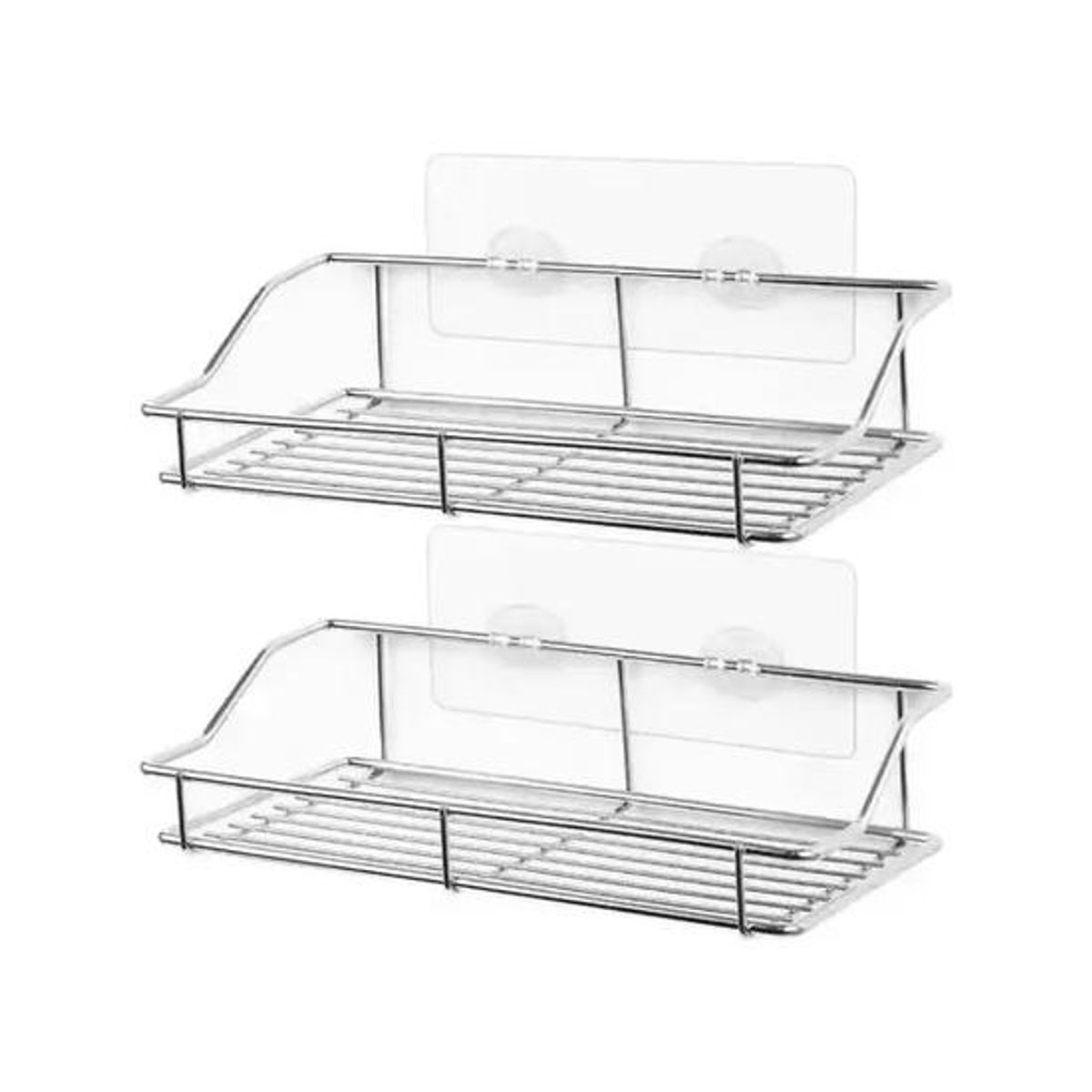 GENERICO - Pack 2 organizadores ducha baño repisa accesorios jabonera shampoo Myg potente adhesivo