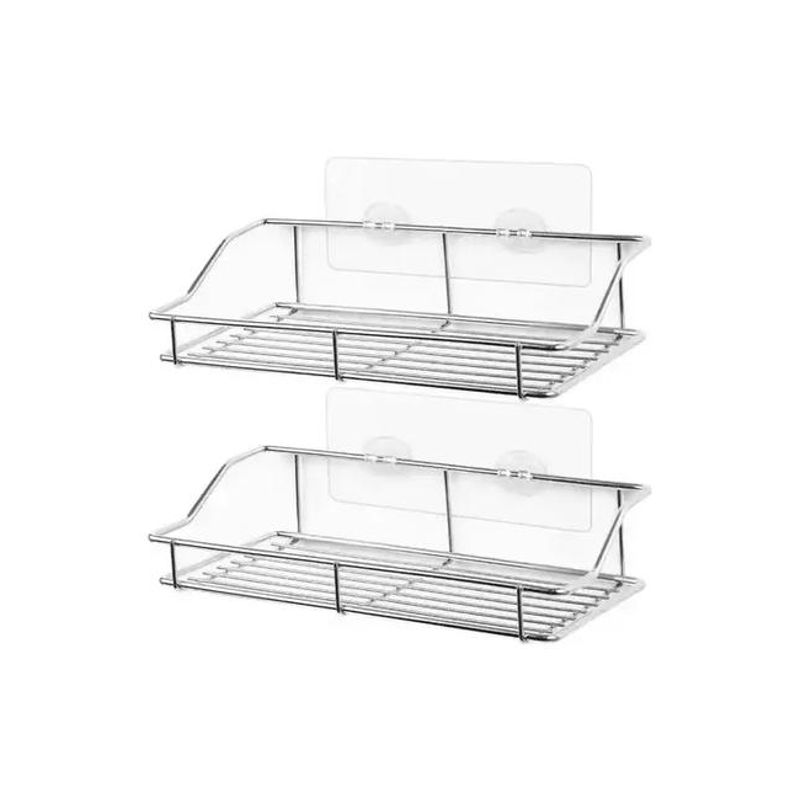 GENERICO - Pack 2 organizadores ducha baño repisa accesorios jabonera shampoo Myg potente adhesivo