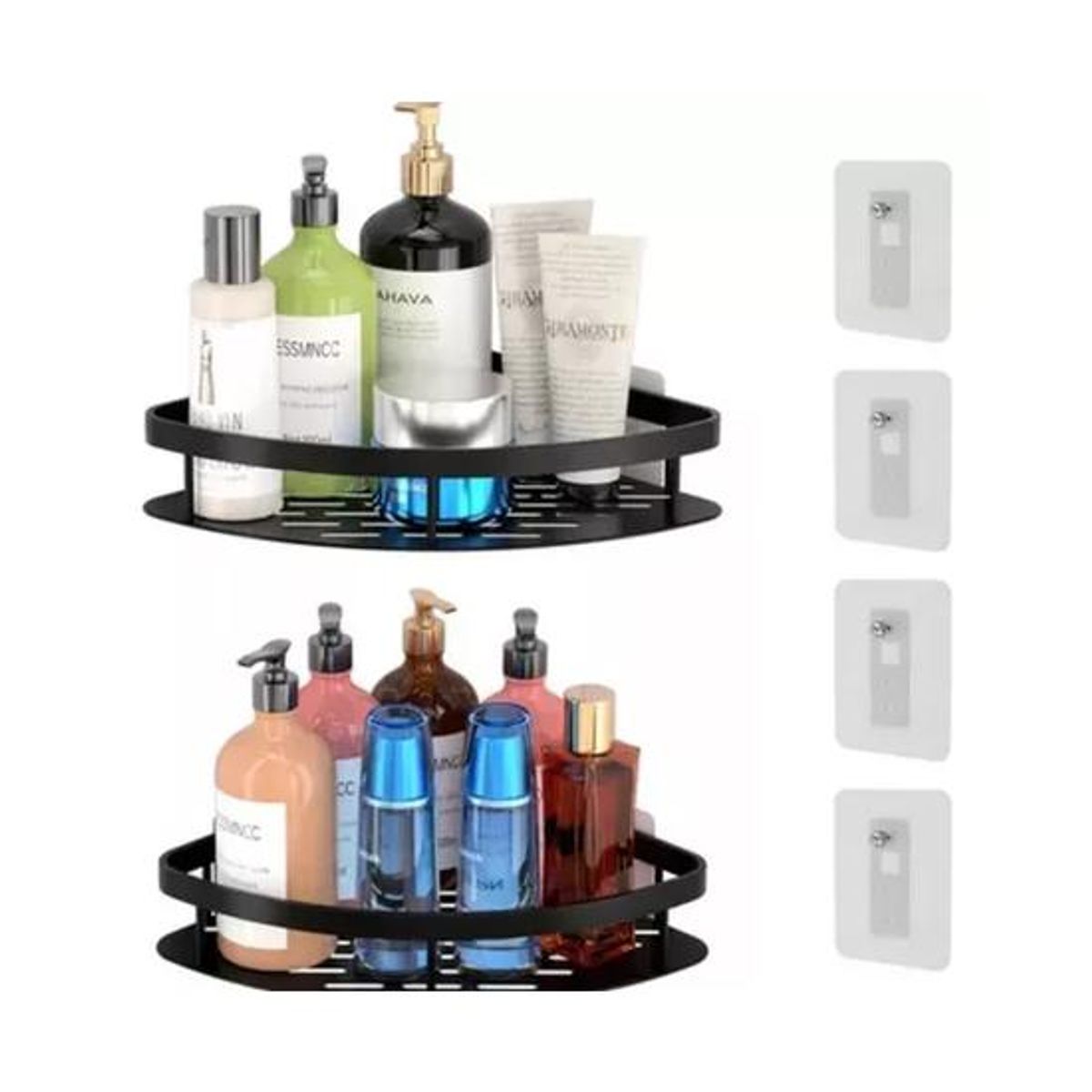 GENERICO - Esquinero organizador ducha baño estante color negro