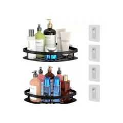 GENERICO - Esquinero organizador ducha baño estante color negro