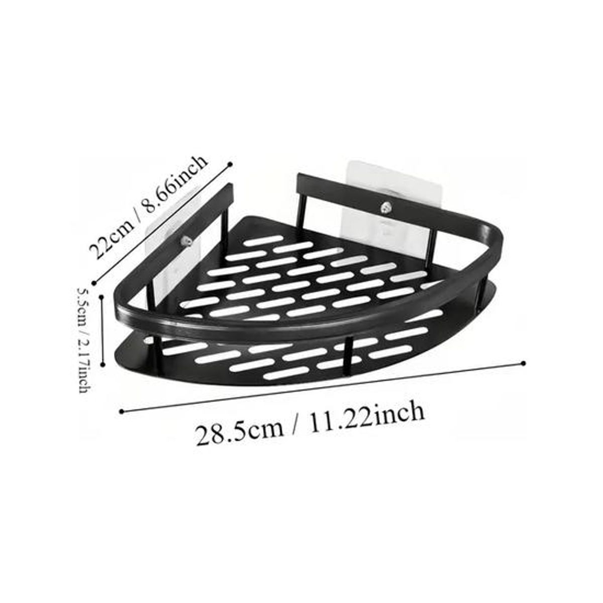 GENERICO - Esquinero organizador ducha baño estante color negro