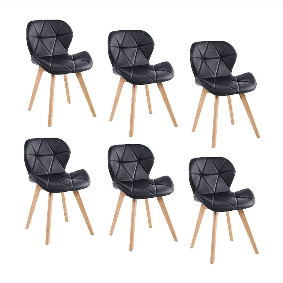 CORI CORI - Pack 6 Sillas Mariposas Wood Negro