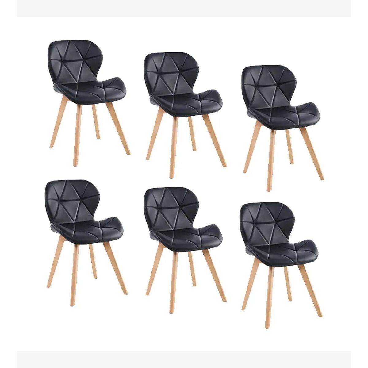 CORI CORI - Pack 6 Sillas Mariposas Wood Negro