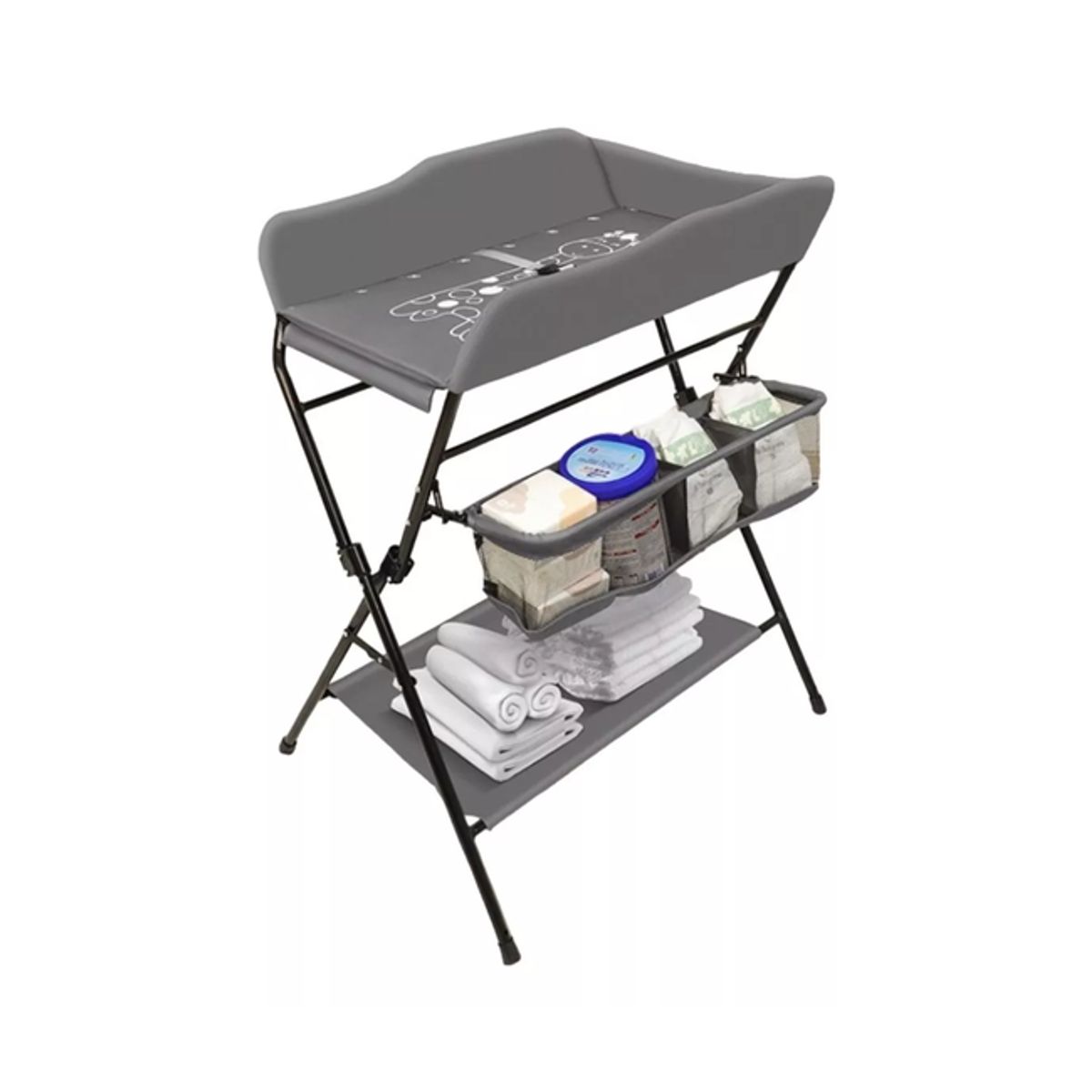 GENERICO - Cambiador mudador para bebé horizontal baño público gris