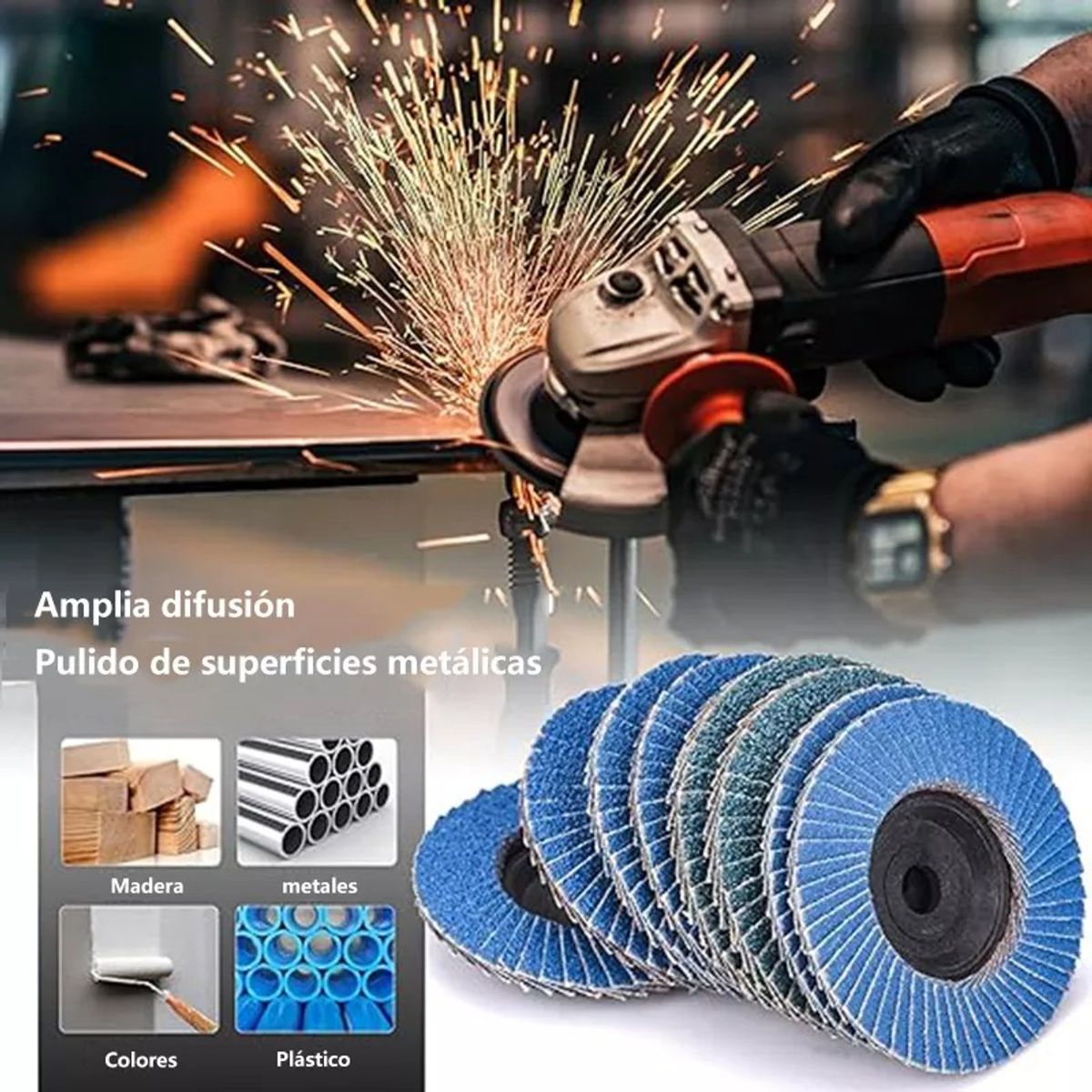 TNAKIEX - 30 Piezas De Discos De Lija (flap) Azul Grano 80